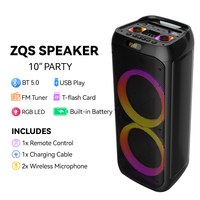 SING-E ZQS10209 Enceinte Karaoké Portable Sans Fil Mini RGB BT pour la Maison et l'Utilisation avec Téléphone Mobile, Alimentation par Recharge
