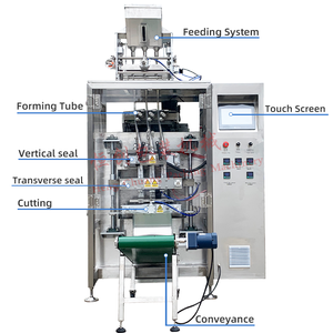 เครื่องบรรจุเม็ดกาแฟและชาแบบอัตโนมัติเต็มรูปแบบ เกรดอาหาร 3 ช่อง 3 ด้านปิดผนึก - Product Image 5