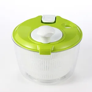 Wholesale Supplier Plastic Drain Holes Green Manually Washer Lettuce Kitchen Accessories