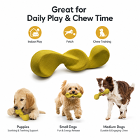 Jouet interactif pour chien en bois, distributeur de friandises à alimentation lente, anti-fuite, couineur, mignon, élégant, durable, pour l'entraînement et la réduction de l'ennui