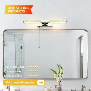 Lámpara de Pared LED Moderna para Baño, de Aleación de Aluminio, Rectangular, Luz Blanca Cálida 3500K, Montaje en Superficie, Regulable, Base E27 - Product Image 2