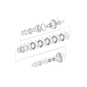 Conjunto de Engranajes de Reducción para Caja de Cambios Doosan, Repuesto Nuevo para Montacargas D20S5, D25S5, D30S5 - Product Image 1