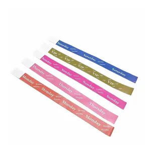 Customize Printing Synthetic Paper Bracelet Waterproof Paper Event Wristbands