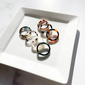 MN EXPORTS MNE-2656 <b>Resin</b> Plain Band <b>Ring</b> Geometric Design Modern Christian Wedding Bands Unisex Daily Wear Jewelry Third Party - Product Image 1