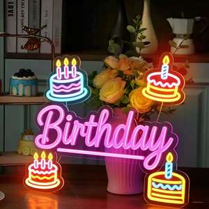 Enseigne au néon LED personnalisée - Vente en gros, livraison directe, pas de MOQ, logo personnalisé, lumière pour le Ramadan, jeu ouvert, pizza - Product Image 5