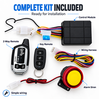 Dispositif antivol électronique pour moto GIORDON, télécommande bidirectionnelle, module d'alarme 105-125 dB avec faisceau de câblage, kit complet 12 V ABS