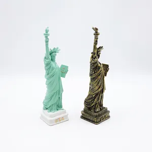 OEM artesanía personalizada decoración del hogar estatua de recuerdo periférico en miniatura nueva estatua de resina figura de la libertad figuritas