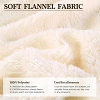 Plaid personnalisé beige uni en polaire sherpa vintage, doux, moelleux et chaud, 100 % polyester, écologique, pour toutes les saisons, idéal pour la maison
