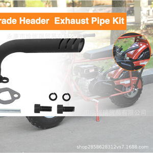 Silencieux d'échappement universel en caoutchouc 168, tuyau coudé pour mini moto, kart, Predator 212cc 196cc GX160 GX200 - Product Image 2