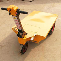 Carretilla de Mano con Plataforma de 600 Kg para Construcción, Carretilla Eléctrica Pequeña