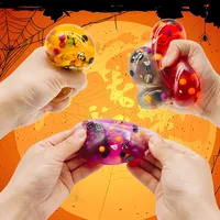 Jouet Squishy en Gel pour Farces d'Halloween, Jouet à Presser à Rebond Lent, Jouet Sensoriel Anti-Stress, Cadeau Amusant en Matériau TPE/TPR, 14+ ans