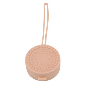 Huiyuan Makeup Puff Storage Box Round Silicone Portable With Mirror For <b>Foundation</b> Application - Product Image 5