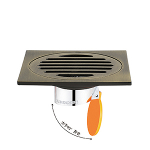 Grille de <span class=keywords><strong>drain</strong></span> de <span class=keywords><strong>sol</strong></span> carrée moderne de 4 pouces en acier inoxydable, insert de carrelage, couvercle de filtre poli pour cuisine, salle de bain, douche - Product Image 2