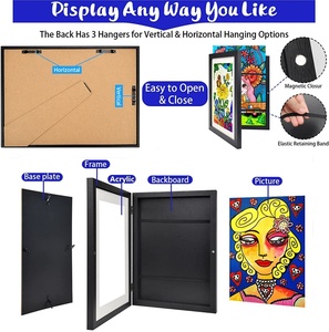 Kid Artwork Picture Frame apertura anteriore immagini intercambiabili Display per A4 Art-Work bambini progetti artistici <span class=keywords><strong>disegni</strong></span> artigianali - Product Image 4