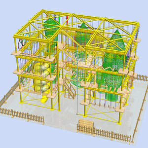 <span class=keywords><strong>Parcours</strong></span> d'obstacles de guerrier ninja intérieur pour enfants en plein air - Product Image 3