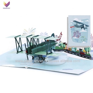 Máy Bay Độc Đáo Pop Up THIỆP Handmade Craft Sinh Nhật Thiệp Giáng Sinh - Product Image 2
