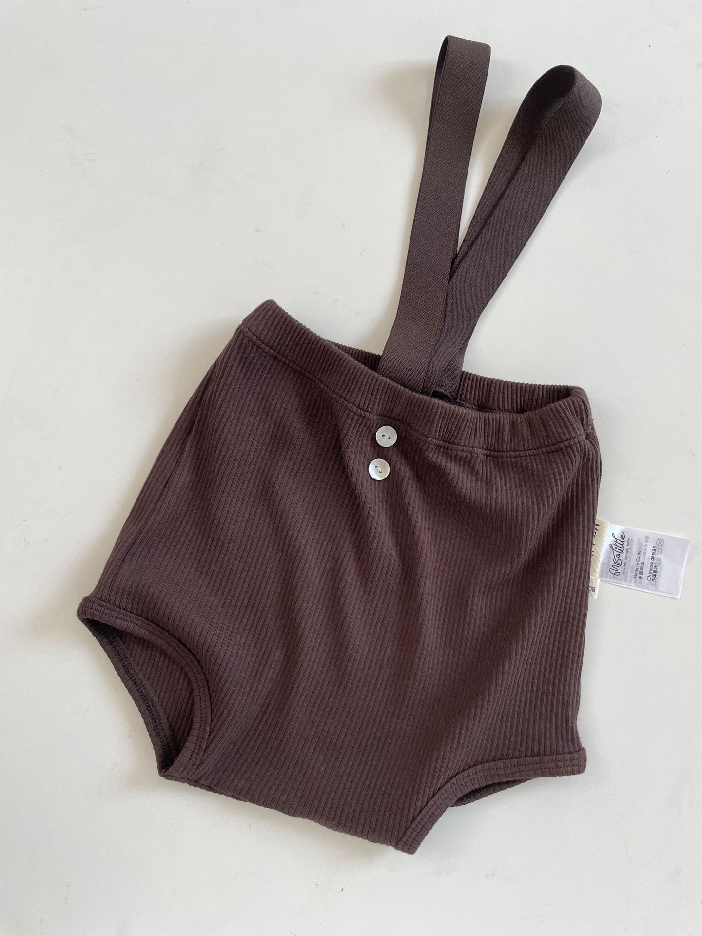 Pantalon d'haltérophilie marron chocolat, confort amélioré.