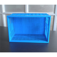 Conteneur pliable en plastique PP recyclable, empilable, design en maille, panier de stockage logistique, transport