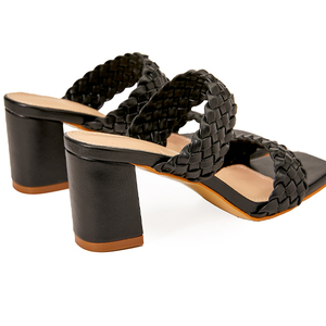 New Foreign Trade Thick <b>Heel</b> Braided T-stage Outdoor Net <b>Red</b> Nightclub High-heeled Fashion Women's Shoes - Product Image 6