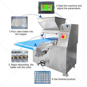 Ligne de production de gâteaux commerciale, machine automatique de remplissage de muffins et de cupcakes pour les boulangeries, machine à fabriquer des biscuits - Product Image 2
