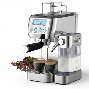 Cafetera Semiautomática <span class=keywords><strong>AMZCHEF</strong></span> con Espumador de Leche Automático, 20 Bares, para Cappuccino y Latte |   Cafetera Profesional para el Hogar de Doble Pared - Product Image 1