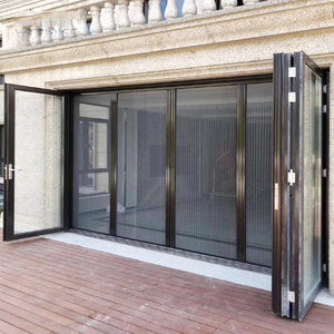 NFRC Aluminio Bi Plegable Deslizante Exterior Patio Puertas de vidrio Mosquitera Pantalla de malla para casas - Product Image 1