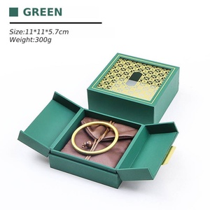 Modern Style <b>Book</b> Shape Chinese Wooden Jewelry Packaging <b>Boxes</b> Vintage Solid Wooden Jewelry Organizer with Pouch Cloth - Product Image 6