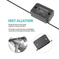 Compteur d'heures numérique LCD ABS 24mm*10mm pour instruments de moto, VTT, motoneige, bateau, générateur, vélo, accessoires de voiture