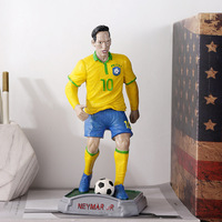 Statue de Neymar, Ronaldo, Messi, stars du football, décoration d'intérieur, artisanat en résine, star du football