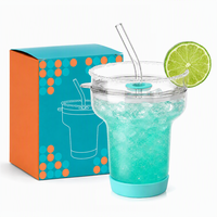 Verre à cocktail Margarita en borosilicate haute résistance, réutilisable, avec option paille en verre, idéal pour bars, fêtes, smoothies et boissons froides en extérieur
