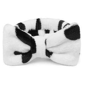 أربطة رأس سبا للنساء بغسيل الوجه والبقر مطبوعة ، لفّ الشعر المايكروفايبر الناعم مع ربطة رأس للعناية بالبشرة للفتيات - Product Image 1