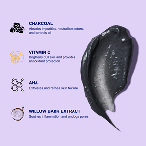 Crème Détoxifiante Sous les Aisselles au Charbon Actif avec Vitamine C et AHA - Crème Déodorante Purifiante et Éclaircissante pour un Nettoyage en Profondeur des Pores et un Contrôle des Odeurs - Product Image 3