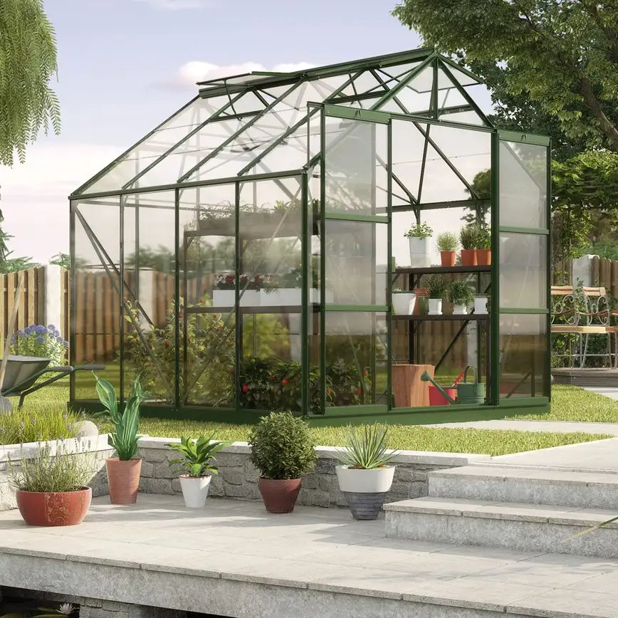 식물 꽃과 야채 가정 정원 온실 유리 재료