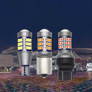หลอดไฟ LED รุ่นใหม่ 1156 BA15S P21W 7.2W สำหรับไฟเบรก ไฟเลี้ยว ไฟถอยหลัง 3030 27smd T20 7440 7443 CanBus 12-24V ใช้ได้กับรถยนต์ทั่วไป - Product Image 3