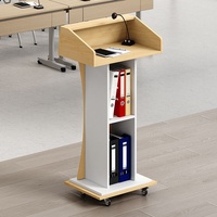 Podium mobile en bois moderne pour l'hébergement de salles de conférence Salles de classe Réception et bureaux d'accueil Support de discours