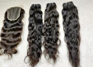 Pour Genius Weft Indian 28 pouces simple dessiné cuticule aligné os droit brut vierge faisceaux de cheveux humains dentelle perruques vague naturelle - Product Image 4