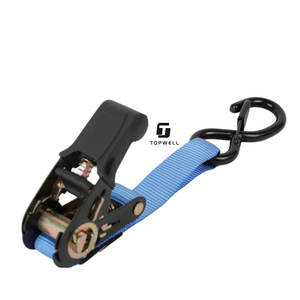 Sangles <span class=keywords><strong>d</strong></span>'<span class=keywords><strong>arrimage</strong></span> personnalisées professionnelles Sangles <span class=keywords><strong>d</strong></span>'<span class=keywords><strong>arrimage</strong></span> à cliquet Sangles de cargaison robustes avec poignée en caoutchouc à crochet en S - Product Image 3