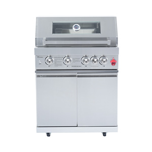 Parrilla Portátil de <span class=keywords><strong>Acero</strong></span> <span class=keywords><strong>Inoxidable</strong></span> Estilo Moderno con Rotisserie a Propano, Carrito con 4 Quemadores, Quemador Trasero Infrarrojo para Fiestas al Aire Libre - Product Image 2