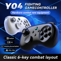 Latest Model Y04 Hall Joystick Professional Fighting Game Controller Compatible with Switch and PS4