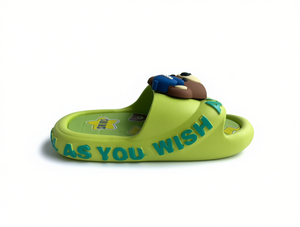 Pantofole Cartoon Verde Chiaro con Suola Antiscivolo in EVA per l'Estate, Taglie 24-35 - Product Image 1