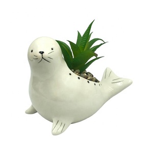 Blanco lindo Animal <span class=keywords><strong>de</strong></span> cerámica, maceta suculenta <span class=keywords><strong>olla</strong></span> con sello <span class=keywords><strong>de</strong></span> forma para <span class=keywords><strong>la</strong></span> decoración <span class=keywords><strong>de</strong></span> <span class=keywords><strong>la</strong></span> casa - Product Image 6