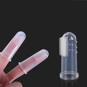 فرشاة إصبع من السيليكون لينة قابلة للتحلل من المصنع للبيع بالجملة ، فرشاة أسنان للحيوانات الأليفة والكلاب والقطط لتنظيف الأسنان - Product Image 3