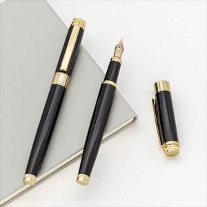 Luxury Exclusive Custom Logo Metal Fountain <b>Pen</b> Business Ballpoint <b>Pens</b> Black with Logo for Finance & Students Business Gift - Product Image 3