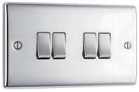 220V profilé en aluminium métal prise bouton en acier inoxydable gradateurs panneau CNC usinage électrique Led appliques murales interrupteur cadre