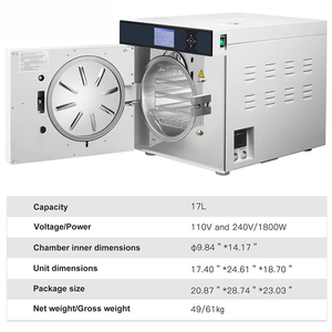 Attrezzature Dentali <span class=keywords><strong>Autoclave</strong></span> Dentale Fomos Classe B Sterilizzatore <span class=keywords><strong>17L</strong></span> 22L / Sterilizzatore a Vapore <span class=keywords><strong>Autoclave</strong></span> - Product Image 5