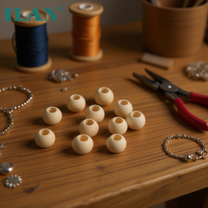 ILAN Wooden <b>Bead</b> 18mm <b>Large</b> Hole For Crafting And Jewelry Making - Product Image 3