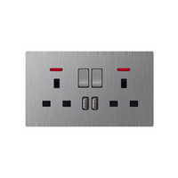 Interruptores de Pared Sólidos para PC Personalizados al por Mayor de la Serie TEP G2, Interruptor de Cruz Central, Interruptores y Tomas Decorativos