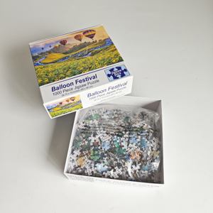 Rompecabezas Educativo de Cartón Gris de Alta Calidad, Personalizado a Todo Color, Rompecabezas de 1000 Piezas para Adultos, Festival de Globos - Product Image 3