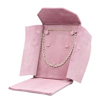 Sac/Boîte de rangement rectangulaire en velours uni gaufré pour colliers de perles et pendentifs en jade, multicolore, portable, avec bouton-pression, vente en gros