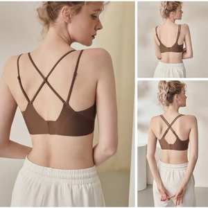 เสื้อยกทรงสตรีไร้สายพิมพ์โลโก้ผ้านิ่มระบายอากาศได้รูปปั้นรูปเต้า<span class=keywords><strong>นม</strong></span>สวย - Product Image 5